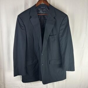 Brooks Brothers Blazer Mens 48 Long Navy Blue Cotton Polyester Two Button Jacket
